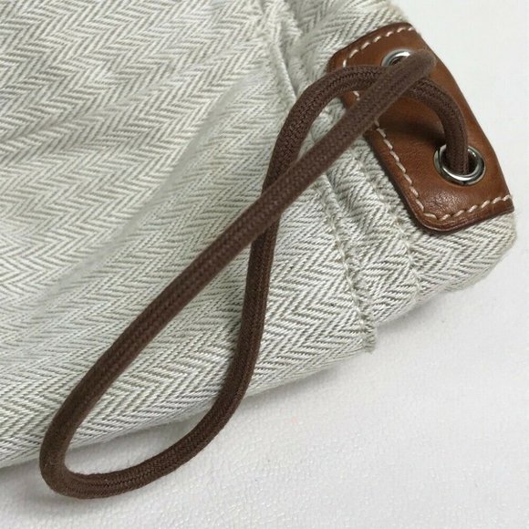 HERMES Foolby 25 Multi Cluch Bag Pouch ToileChevron Beige - Picture 5 of 12